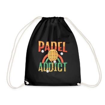 Accro au padel, Tennis de padel - Sac de sport léger - noir - Devant