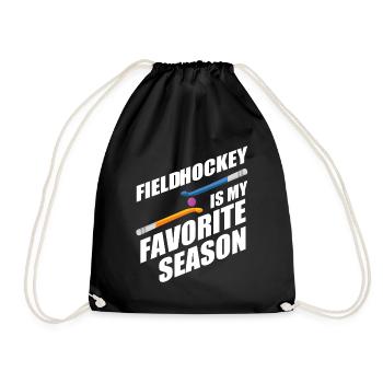 Feldhockey Ist Meine Lieblingssaison Hallenhockey - Turnbeutel - Schwarz - Vorne