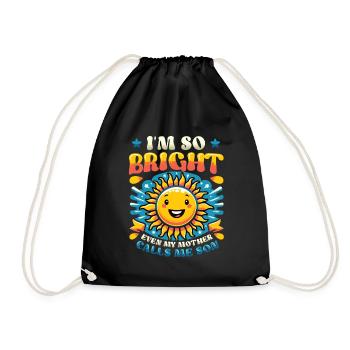 Funny Pun Son Sun Humorous Sayings - Drawstring Bag - black - Front