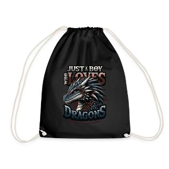 Juste un garçon qui aime les dragons - Boys Dragons - Sac de sport léger - noir - Devant