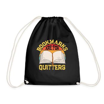 Les signets sont destinés aux livres bibliophiles de Quitters. - Sac de sport léger - noir - Devant