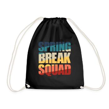 Spring Break Squad Retro Spring Break - Turnbeutel - Schwarz - Vorne