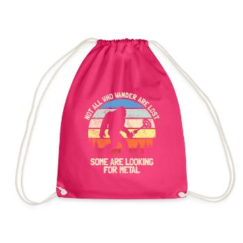 Nicht alle, die wandern, sind verloren. Retro-Meta - Turnbeutel - Fuchsia - Vorne