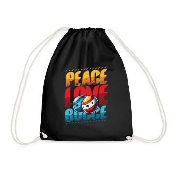 Peace Love Boccia - Éventails de Boccia Style Vintage - Sac de sport léger - noir - Devant