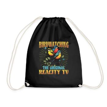 Birdwatching Original Reality TV Vögelbeobachter - Turnbeutel - Schwarz - Vorne