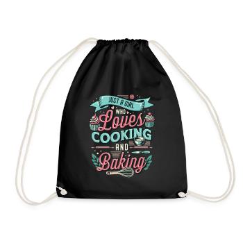 Une fille qui aime cuisiner et faire de la pâtisserie - Sac de sport léger - noir - Devant