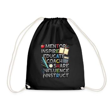 Mentor Inspire Educate Coach Lehrer - Turnbeutel - Schwarz - Vorne