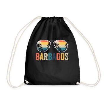 Barbados Retro Stolze Barbadier Bajan Barbados - Turnbeutel - Schwarz - Vorne