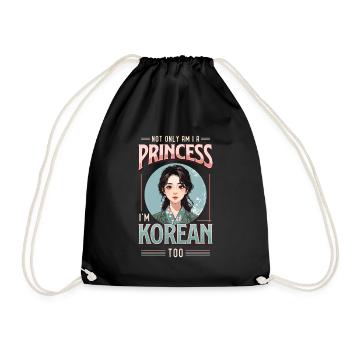 Mädchen Koreanische Herkunft Südkorea - Turnbeutel - Schwarz - Vorne