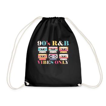 Nur 90er R&B Vibes Kassettenliebhaber 90er R&B - Turnbeutel - Schwarz - Vorne