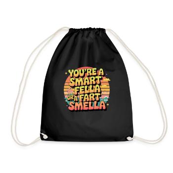Vous êtes soit un gars intelligent, soit un pète - Sac de sport léger - noir - Devant