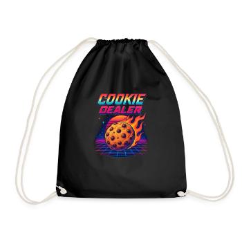 Biscuit Merchant Baker Love Cookies Biscuit - Drawstring Bag - black - Front
