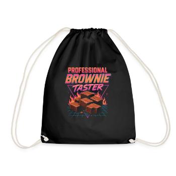 Professioneller Brownie-Verkoster Brownie - Turnbeutel - Schwarz - Vorne