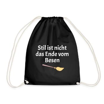 Style is not the end of the broom - Drawstring Bag - black - Front