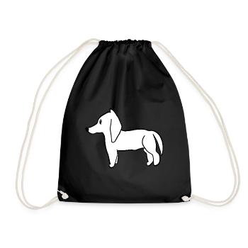 Dog Animal Pet Symbol - Drawstring Bag - black - Front