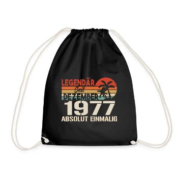 Legendär Seit Dezember 1977 Absolut Einmalig 1977 - Turnbeutel - Schwarz - Vorne