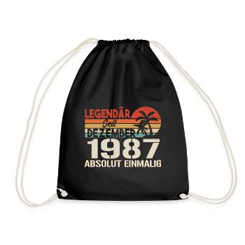 Legendär Seit Dezember 1987 Absolut Einmalig 1987 - Turnbeutel - Schwarz - Vorne