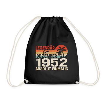 Legendär Seit Dezember 1952 Absolut Einmalig 1952 - Turnbeutel - Schwarz - Vorne