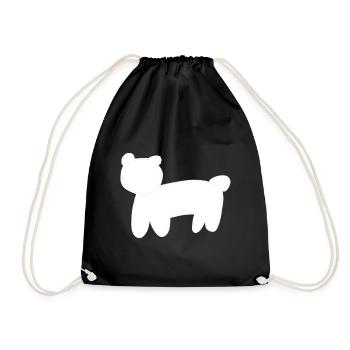 Bear Animal Symbol Brown - Drawstring Bag - black - Front