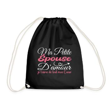 Cadeau épouse d'amour, meilleure épouse je t'aime - Sac de sport léger - noir - Devant