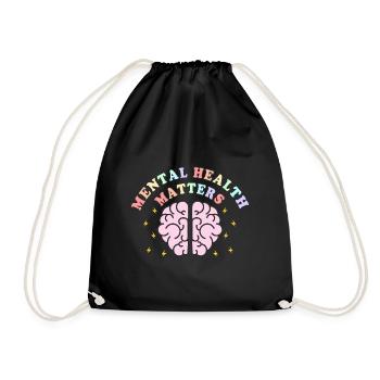 Questions de santé mentale - Sac de sport léger - noir - Devant