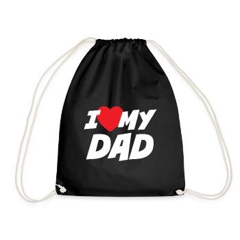 I Love my Dad - Drawstring Bag - black - Front