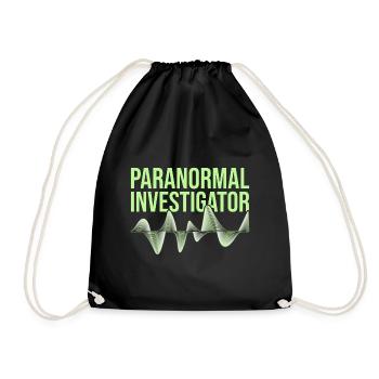 Geisterjagd Paranormal Investigator - Turnbeutel - Schwarz - Vorne