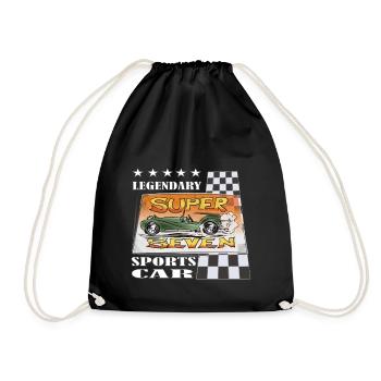 Super Sport Car Comic Legend Gift - Drawstring Bag - black - Front