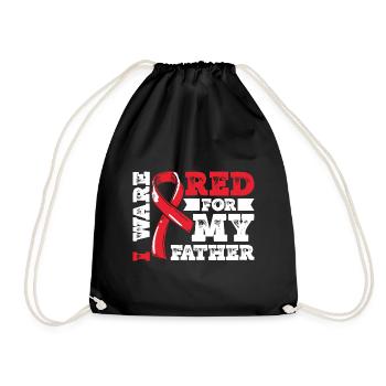 I ware red for my father - Turnbeutel - Schwarz - Vorne