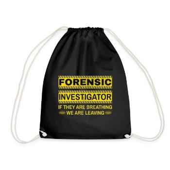 Forensic Technician Crime Scene Investigator Forensic Sentence - Drawstring Bag - black - Front