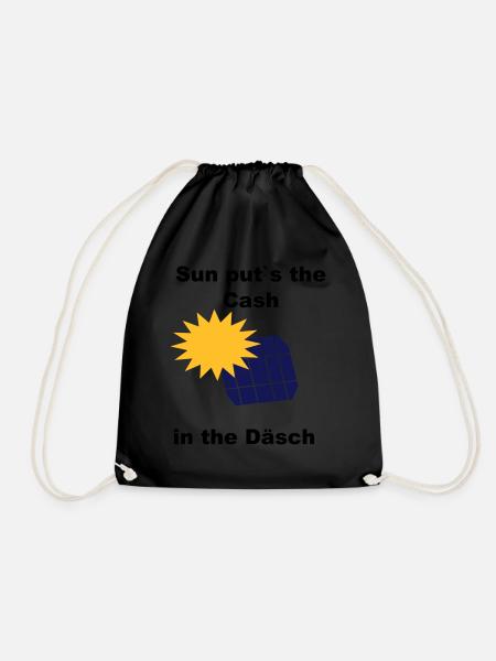Solar - Drawstring Bag - black
