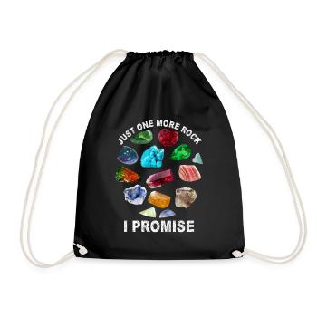 Funny Design Mineral Collector - Drawstring Bag - black - Front