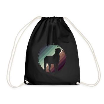 Cadeau de prédateur rétro Cheetah Africa Cat of Prey - Sac de sport léger - noir - Devant