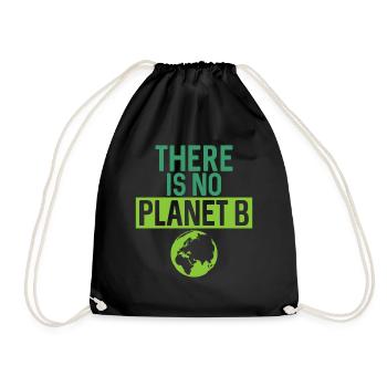 Il n'y a pas de Support Planet B Vert - Sac de sport léger - noir - Devant