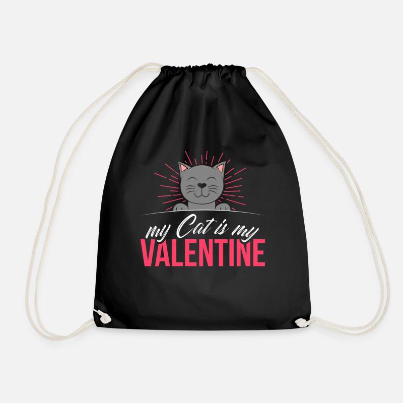 Mon chat est mon geek cadeau Saint-Valentin - Sac de sport léger - noir