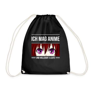 Anime Shirt Ramen Baku Otaku Süß Geek Geschenk - Turnbeutel - Schwarz - Vorne