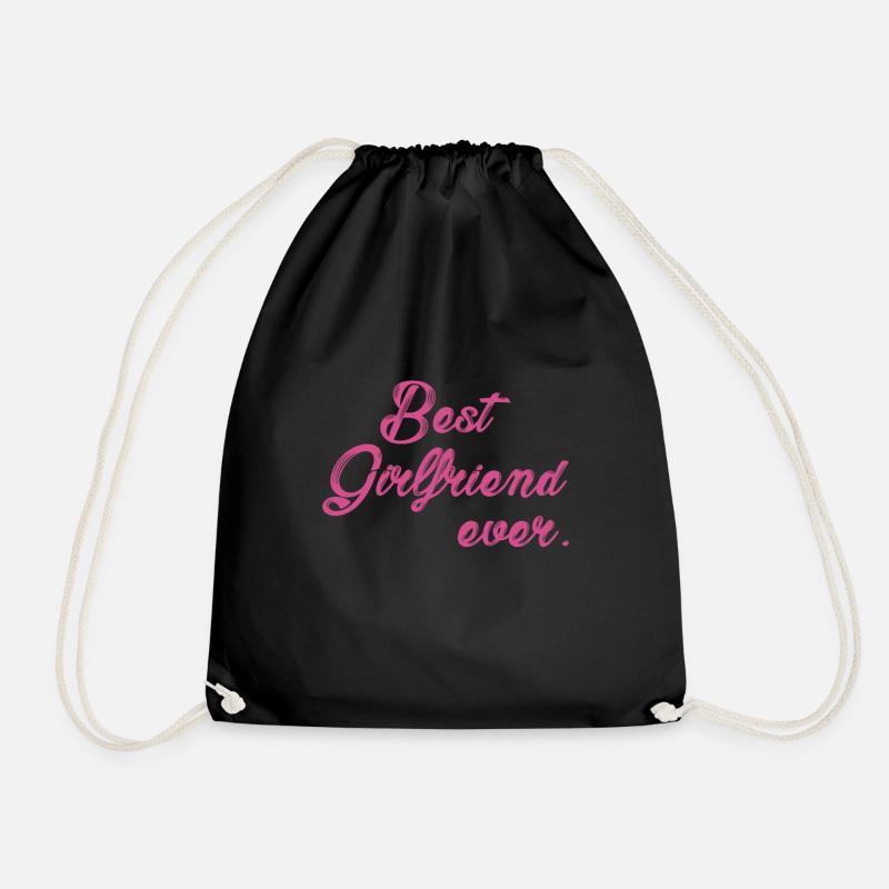 Best friend love relationship couple gift - Drawstring Bag - black