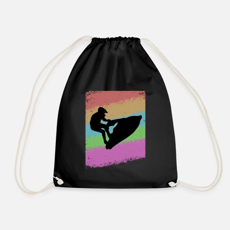 Jet Ski - Drawstring Bag - black