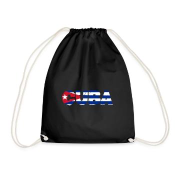 Cuba logo logo drapeau pays cadeau maison - Sac de sport léger - noir - Devant
