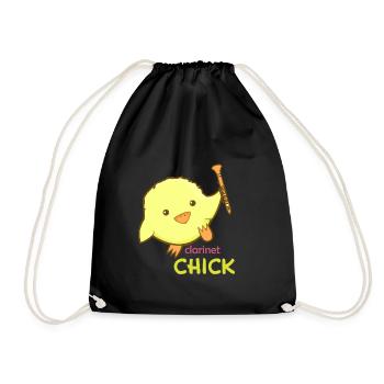 Mignon Chick Clarinets Kids Girl Cadeau - Sac de sport léger - noir - Devant