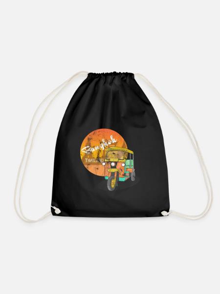Bangkok Tuk Tuk Taxi Reise Tourismus Geschenk - Turnbeutel - Schwarz
