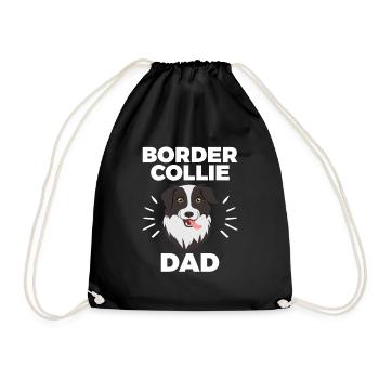 Border Collie Dad - pour les hommes et les garçons qui sont - Sac de sport léger - noir - Devant