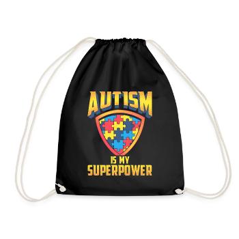 L'autisme est mon super pouvoir - Sac de sport léger - noir - Devant