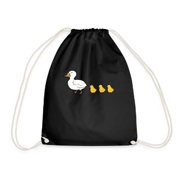 Oie canard poussin oiseau oiseau oiseau jaune cadeau - Sac de sport léger - noir - Devant
