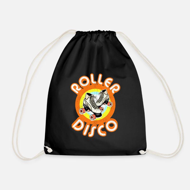 Roller Disco Derby Vintage & Distressed design - Drawstring Bag - black