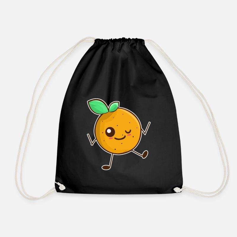 Orange Cartoon Comic Chibi Manga Anime Geschenk - Turnbeutel - Schwarz