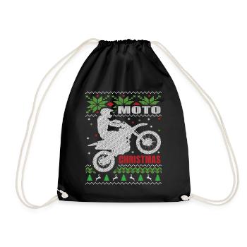 Dirt Bike Ugly Christmas Motocross Rider - Sac de sport léger - noir - Devant
