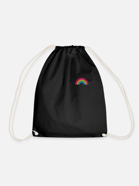 Pansexual Rainbow drucken LGBTQ Pride Geschenkidee - Turnbeutel - Schwarz
