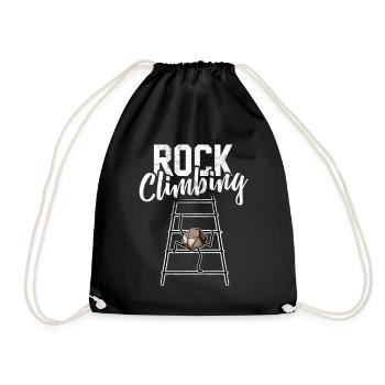 Rock Climbing / Mountaineering / Rock Climbing / Mountains - Drawstring Bag - black - Front
