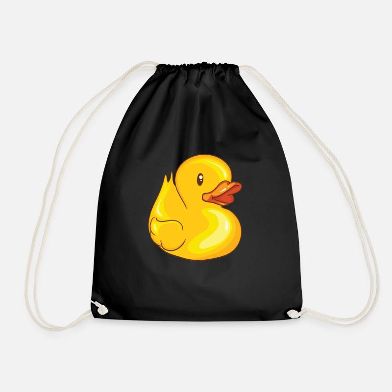 Quietscheentchen - Ente - Duck - Turnbeutel - Schwarz